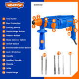 Rotary Hammer Drill 800w WRH1D26