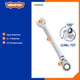 Set of 5PCS Flexible Ratchet Spanner Set WSP5205