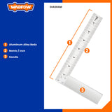 Stainless Steel Angle Ruler With Aluminum Alloy Body 200mm X 27mm
