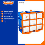 Set of 9pcs Plastic Trays Modular Storage Tower 380 x 155 x 320mm WAD-HT WTB8331