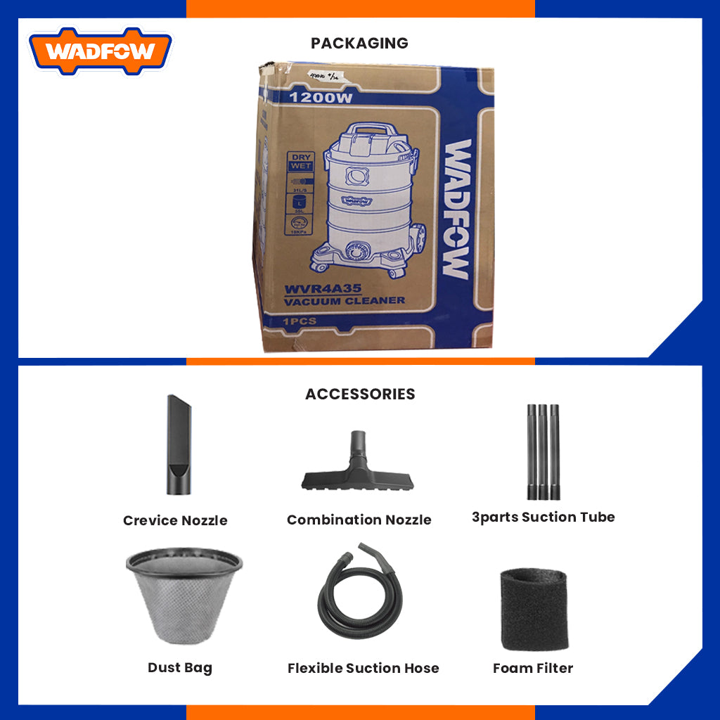 1200W Wet & Dry Vacuum Cleaner 35L WVR4A35