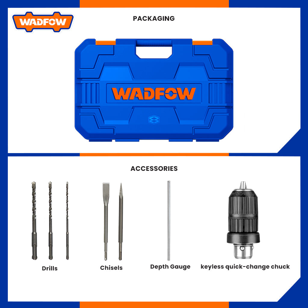 Rotary Hammer Drill Sds Plus System 800Watts WRH1D26-2