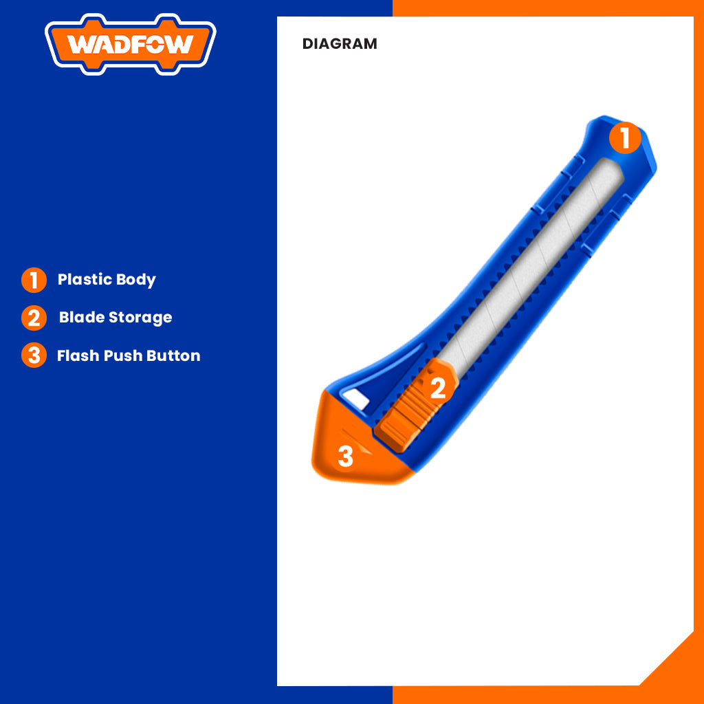 Snap Off Blade Cutter Knife 18mm x 100mm