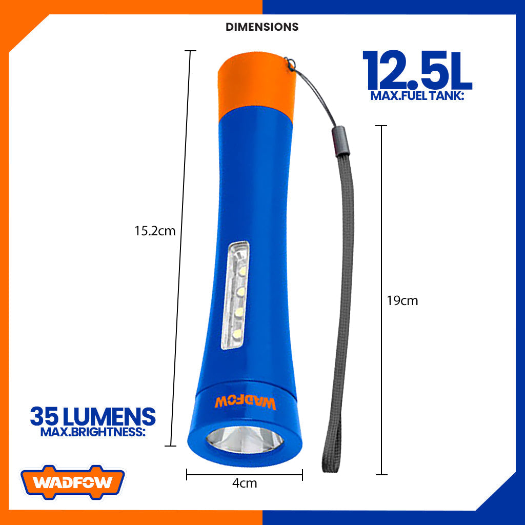 Emergency Flashlight with Strong plastic body 35Lumens WFL10035