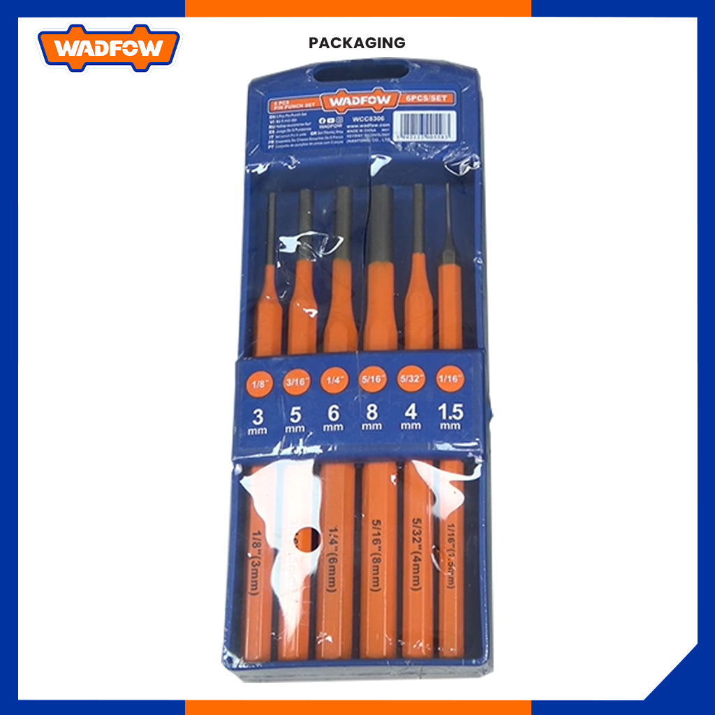 Set of 6 Pin Round head Hole Punch 152mm(6inch) WCC8306
