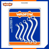 Set of 5 S-shaped double-head Ring Wrench 8-22mm 45# carbon steel, polished WFR4405