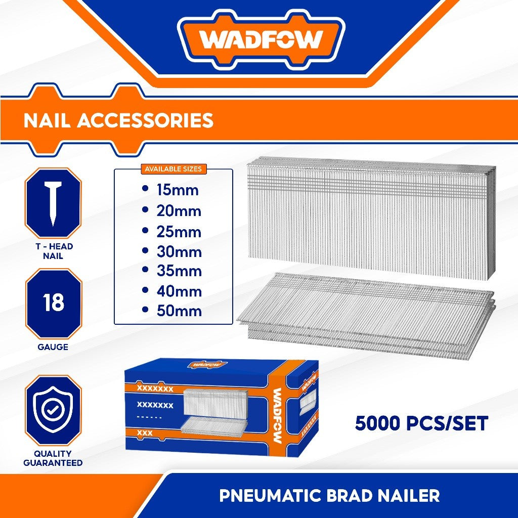 Wadfow Air Brad Nail Accessories / T-Nail for Pneumatic Brad Nailer SOLD per box