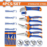 Wadfow Stainless Steel Electrician's Scissors and Stripping Knife Set WSX8644 (WHT)
