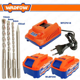Wadfow P20S/20V Brushless Motor Lithium-Ion Cordless Rotary Hammer 2.0J WLM15225 (WCT)