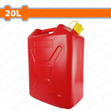 Wadfow 20 Liters Plastic Jerry Can with Gas Can Spout 33 x 20 x 44cm WQY2320 (WHT)