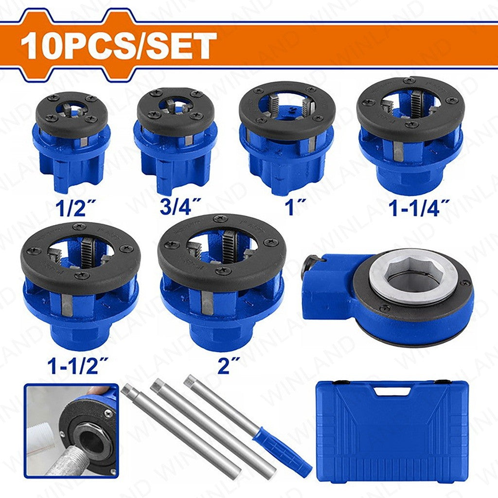 Wadfow Set of 10-pieces Pipe Threading Kit WJK1D91 (WHT)