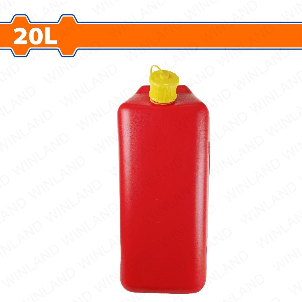 Wadfow 20 Liters Plastic Jerry Can with Gas Can Spout 33 x 20 x 44cm WQY2320 (WHT)