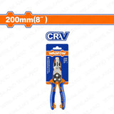 Wadfow 8-inches(200mm) Compound Action Combination Pliers WPL1768 (WHT)