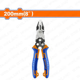 Wadfow 8-inches(200mm) Compound Action Combination Pliers WPL1768 (WHT)